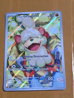 Pokemon TCG Hisuian Growlithe 181/167 Twilight Masquerade IR Holo English 2024 - Image 1