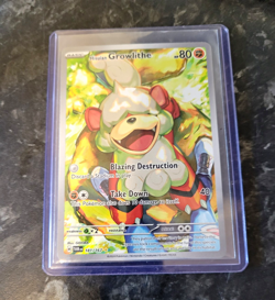 Pokemon TCG Hisuian Growlithe 181/167 Twilight Masquerade IR Holo English 2024 - Image 1