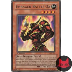 Yugioh Enraged Battle Ox IOC-070 Rare 1st Edition HP - Image 1