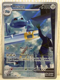 Pokemon TCG Metang 094/086 Chaos Rising Illustration Rare Mint - Image 1