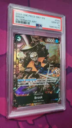 2024 One Piece EB01 #046 Brook Alternate Art PSA 10 GEM Mint - Image 1