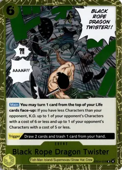 Black Rope Dragon Twister R Adventure on Kami's Island EB04-059 One Piece TCG - Image 1