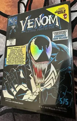 NM foil Venom Lethal Protector / Eddie Brock Borderless Magic The Gathering Card - Image 1
