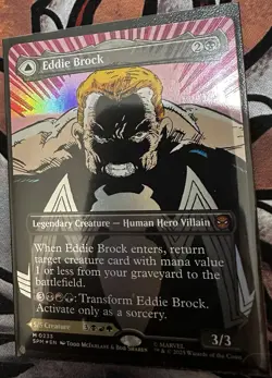 NM foil Venom Lethal Protector / Eddie Brock Borderless Magic The Gathering Card - Image 2
