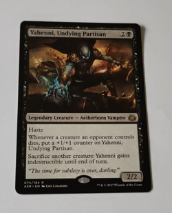 MtG Yahenni, Undying Partisan (AER-074) Rare English EXC - Image 1