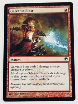 Galvanic Blast MTG, Scars of Mirrodin, Red Instant, LP - Image 1