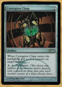 FNM Foil Promo - Contagion Clasp (English, 2011, Promotional) - Image 1
