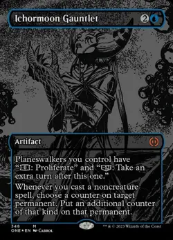 Light Play x 1 Ichormoon Gauntlet - Oil Slick Raised Foil Phyrexia: All Will Be - Image 1