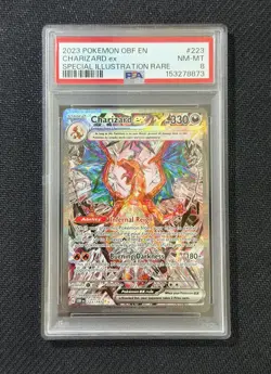 Charizard ex 223/197 SV03 Obsidian Flames SIR Holo PSA 8 EN - Image 1