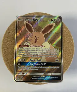 Pokemon Eevee GX Full Art Promo Black Star SM233 TCG LP Card - Image 1