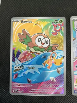 Pokemon First Partner Illustration Collection Alola Rowlet Popplio Litten NM - Image 2