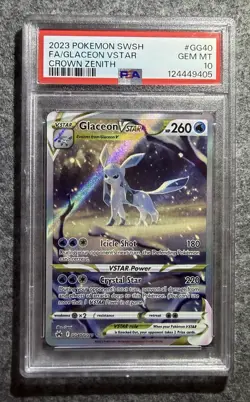 Pokemon TCG PSA 10 Glaceon VSTAR Crown Zenith Galarian Gallery - Image 1