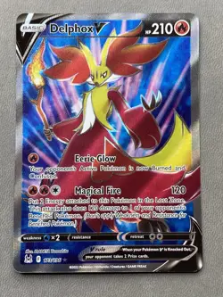 Delphox V 173/196 Full Art - Lost Origin Ultra Rare Pokemon TCG NM - Image 1