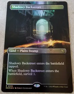 Shadowy Backstreet - #330 Foil (Borderless) - Murders at Karlov Manor - Mtg - Image 1