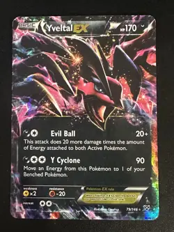 Yveltal EX 79/146 Pokemon XY Base Set Ultra Rare Holo Damage - Image 1