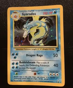 Pokemon Gyarados Holo Rare Base Set 2 7/130 WOTC Vintage 2000 - Image 1