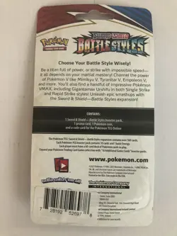 Pokemon TCG Battle Styles Arrokuda Blister Booster Pack and Coin x3 728192526978 - Image 2