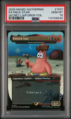 PSA 10 Spongebob SECRET LAIR DROP Patrick Star #1931 FOIL *6544 MTG - Image 1