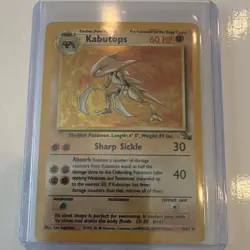 Pokemon TCG Kabutops Fossil Holo Rare WOTC 1999 9/62 60 HP Unlimited - Image 1
