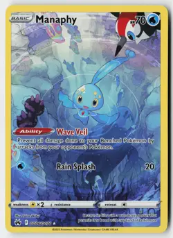 Pokemon Manaphy GG06/GG70 Holo Crown Zenith Galarian Gallery NM - Image 1