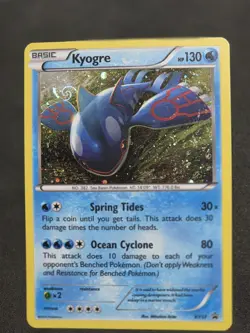 Pokemon TCG Kyogre XY51 Holo Black Star Promo HD SWIRL - Image 1