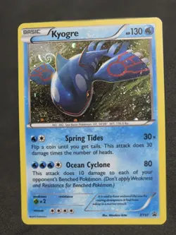 Pokemon TCG Kyogre XY51 Holo Black Star Promo HD SWIRL - Image 2