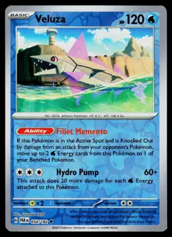 Veluza 054/182 Uncommon Paradox Rift Pokemon Reverse Holo NM - Image 1