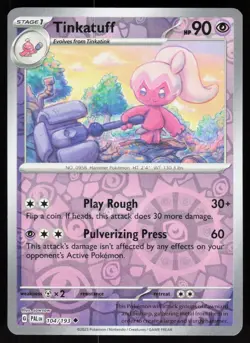 Tinkatuff 104/193 Uncommon Paldea Evolved Pokemon Reverse Holo NM - Image 1