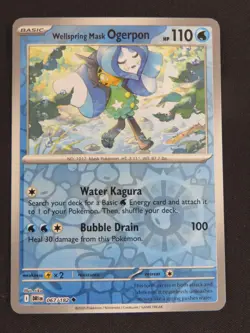 Wellspring Mask Ogerpon 067/182 Uncommon Destined Rivals Pokemon Reverse Holo NM - Image 1