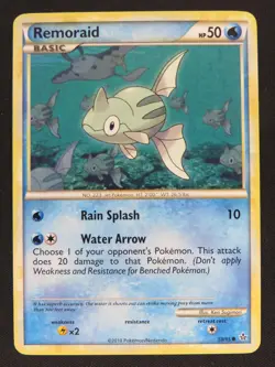Remoraid 59/95 Common HGSS Unleashed Pokemon LP - Image 1