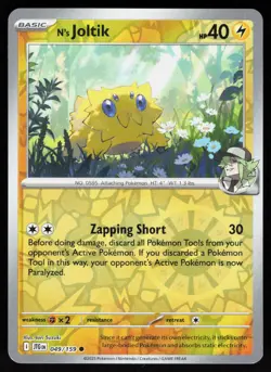 N's Joltik 049/159 Common Journey Together Pokemon Reverse Holo NM - Image 1