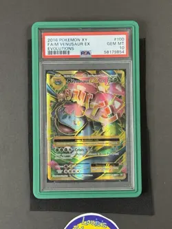 Pokemon 2016 XY Evolutions M Venusaur EX 100/108 Full Art Holo - PSA 10 - Image 1