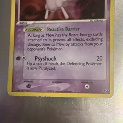 Nintendo Pokemon TCG Mew POP Series 4 4/17 Rare Holo 70HP English 2006 - Image 3