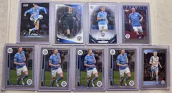 Erling Haaland Soccer Card Lot x9 Merlin Stadium Club Chrome Topps UEFA - Image 1
