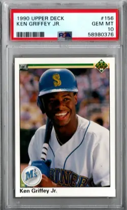 1990 Upper Deck #156 Ken Griffey Jr. Seattle Mariners PSA 10 GEM MINT HOF - Image 1