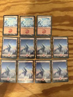Magic The Gathering Snow-Covered Mountain Coldsnap x3 Modern Horizons x8 Lot - Image 1