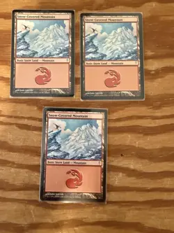 Magic The Gathering Snow-Covered Mountain Coldsnap x3 Modern Horizons x8 Lot - Image 2