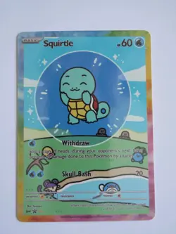 Bubble Squirtle Custom Glossy Card - Image 1