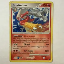 Blaziken 3/127 - Platinum Set Reverse Holo Rare Pokemon Card - DMG - Image 1