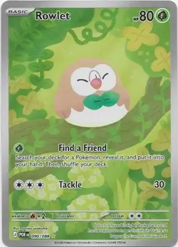 Rowlet 090/088 Holo Illustration Rare Perfect Order Pokemon Near Mint - Image 1