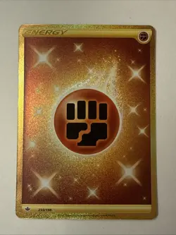 Fighting Energy 233/198 Gold Secret Rare 2021 Pokemon Chilling Rare Card NM - Image 1
