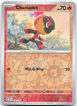 CHARCADET 032/191 Surging Sparks Pokemon Reverse Holo Common Near Mint - Image 1