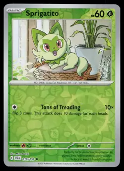 Sprigatito Common Reverse Holo Journey Together JTG 016/159 Pokemon NM 2025 - Image 1