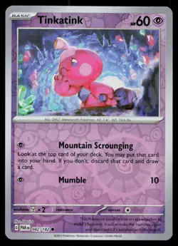 Tinkatink Common Reverse Holo Paradox Rift PAR 082/182 Pokemon NM 2023 - Image 1