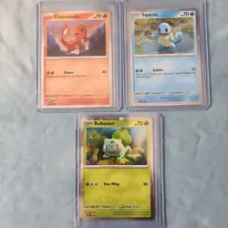 Pokemon 151 Promo Bulbasaur SVP 046 Charmander SVP 047 Squirtle SVP 048 (3) - Image 1