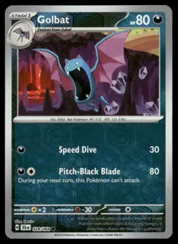 Golbat Shrouded Fable 028/064 Common Reverse Holo Pokemon Near Mint - Image 1