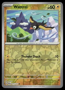Wattrel Twilight Masquerade 075/167 Common Reverse Holo Pokemon Near Mint - Image 1