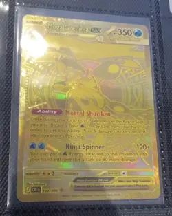 Pokemon Chaos Rising Mega Greninja ex GOLD RARE SECRET, 122/086, NEAR MINT - Image 1