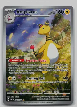 Ampharos 090/086 Holo Illustration Rare Chaos Rising Pokemon Near Mint - Image 1