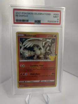 Pokemon Reshiram 002/025 Celebrations Holo Rare 25th Anniversary PSA MINT 9 - Image 1